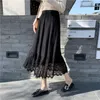 Skirts Arrival 2023 Spring Summer Women High Waist Slim Long Skirt Quality Vintage Crocheted Hollow Out Lace