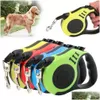 Hundhalsar Leases Infällbart Matic Nylon Puppy Cat Traction Rope Belt Pets Walking For Small Medium Dogs FY5415 Drop Delivery Hom DH1ty