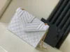 여자 크로스 바디 디자이너 가방 핸드백 캐비어 가죽 메신저 숄더백 16 카드 슬롯은 선물 상자 22cm에 내장되어 있습니다.
