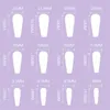 False Nails 24pcs Long French Tips Fake With Glue Sticker Ballerina Nail Design Full Cover Press On