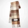 Halsdukar Fashion Luxury AC Scarf Men's Women Imitation Cashmere Plaid Wraps Long Student Bib Shawl Rainbow Thick Gitter Tasse