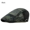 Berets Sommer Camouflage Cap Männer Sonnenblende Mesh Atmungsaktive Baskenmütze Mode Schirmmütze