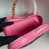 Barbie Core Bag Barbie Pink Heart Handbag 10A Mirror quality Barbiegirl Purse Patent Calfskin Designer Clutch Bag With Box C060