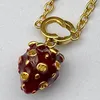 Strawberry Pendant Necklace 8K Gold Plated Ladies Blackberry Diamond Locket Classic Fashion Necklace Party Gift Jewelry