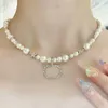 Designer sieraden ketting dubbelzijdig diamanten ster parelketting senior choker meisje