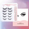 Falsche Wimpern 5 Paar magnetische flüssige Eyeliner-Pinzette mehrere Stile dickes Set Großhandel 230801