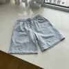 Shorts masculinos etiqueta de pedra puro algodão cor sólida bússola bordada corda e show feminino fino casal solto high street tr 230802