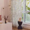 Gardin koreansk blommigt fönster vardagsrum bomullslinnor gardiner för flickor sovrum färdig kort dörr badrum hem