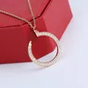 Fashion Designer Necklace Love Heart Necklaces Womens Gold Sier Chain Stainless Steel Diamond Jewelry Pendant Gold Sier Necklace for