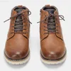 Bottes 40-46 bottes d'hiver en cuir synthétique pour hommes chaussures de neige rétro chaudes antidérapantes pour hommes # DM5251 L230802