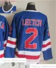 Movie Vintage Hockey 1 Eddie Giacomin Jerseys CCM Embroidery 2 Brian Leetch 3 James Patrick 4 Ron Greschner 77 Phil Esposito Jersey Blue White