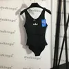 Black Backless Bodysuits Swimwear Fashion Letters Sling Swimsuits High Elasticity Female Bathing Suit Sexy Beach Swimsuit
