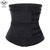 Entraîneur de taille double ceintures gris noir en néoprène personnalisé 2 ceintures corsets sous le buste