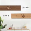 Wall Clocks Solid Wood Rectangular Clock Nordic Minimalist Modern Horizontal Silent Living Room Bedroom Decoration