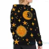 Men's Hoodies Mens Sweatshirt For Women Funny Bohemian 90s Sun And Moon Celestial Pattern Print Casual Hoodie Streatwear