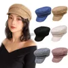 Stingy Brim Hats Beret Hats Women Octagonal Flat Cap Spring Autumn Cotton Navy Hats for Women Stylish Artist Painter Newsboy Hats J230802