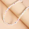 Choker Colorful Pentagram Love Hand Woven Beaded Imitation Pearl Necklace For Woman's Jewelry Women Accessories