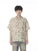 Chemises décontractées pour hommes été coréen japonais Hong Kong Style rétro Floral chemise à manches courtes