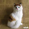 Pluszowe lalki Śliczne koty zabawki Kreatywna imitacja symulacja kota mini ozdoby dzieci prezenty urodzinowe