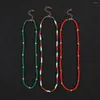 Chains Christmas Holiday Simple Fashion Colorful Rice Beads Necklace For Men Boys Trendy Accessories Sweater Chain Jewelry