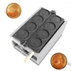 Хлебные производители коммерческие электроэнергии Maquina Waffle Round 4pcs Coin Mini Mach