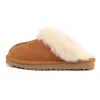 Botas de grife Chinelos Chinelos de Pele Castanha Pele de Ovelha Shearling Tazz Mules Mulheres Homens Sapatos Slip-on Ultra Mini Plataforma Camurça Superior Conforto Outono Inverno Seakers