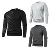 Herren-Kapuzenpullover, europäischer Herbst-Herbst-Patchwork-Basic-Sportpullover mit personalisiertem Druck und Rundhalsausschnitt