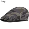 Berretti Primavera Estate Mens Camouflage Sboy Berretto piatto Cotton Peaked Duckbill Cabbie Driving Hat Casquette