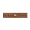 Wall Clocks Solid Wood Rectangular Clock Nordic Minimalist Modern Horizontal Silent Living Room Bedroom Decoration