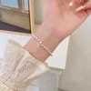 Link Armbänder Barock Imitation Perle Perlen Für Frauen Handgemachte Elegante Elastizität Perlen Bracalet Damen Einfache Schmuck Zubehör
