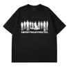 Männer T-Shirts Sommer Oversize Wildleder T-Shirt Männer Schatten Gedruckt Baggy Tees Mode Koreanische Streetwear Kurzarm Tops Kleidung Männlich plus