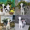 Fioriere Vasi Pianta a forma di mucca Vasi da fiori da giardino Statue di animali Sculture Giardini decorativi Vasi da fiori Contenitori per piante Regali Z230802