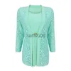 Women's Blouses Shirts YTL Woman Elegant Long Sleeve Hollow Crochet Plus Size Blouse Shirt Autumn Winter Tops for Work Office H384B J230802