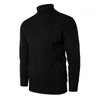 Men's Sweaters Autumn Winter Fashion Solid High Collar Long Sleeve Loose Warm Chunky Knitted Pullover Sweater Jumper Tops