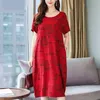 Casual Dresses Women'S Summer Dress Party Slim Fit Elegant Loose Line Pattern Round Neck Women Beach Woman 2023 Vestidos