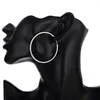 Hoopörhängen hög kvalitet 925 Sterling Silver Earring Fashion Big Circle Round For Women Wedding Birthday Present smycken