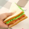 Decorative Flowers Fake Food Artificial Resin Lifelike Realistic Sandwich Bread Model For Display Props Home Decor