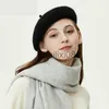 Chapéus Stingy Brim Vintage Feminino Menina Boina Artista Francês Gorro de Inverno de Lã Quente Boné Boné Boné Boina Simples Cor Sólida Elegante Lady Winter Caps J230802