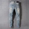 Klassisk tryckt broderdesigner Mens Jeans Motorcykelhål Luxury Denim Men's Fashion Street Wear Men Designer Pants CXG2308025