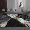 Carpets Black Gold Marble Carpet for Living Room Luxury Home Decoration Sofa Table Large Area Rugs Non-slip Floor Mat Entrance Door Mat R230802