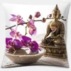 Cushion/Decorative Buddha Zen Stone Flower Series Gift Home Office Decoration Bedroom Sofa Car Cushion Cover