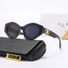 Designer-Damen-Sonnenbrille Eye Cat CEL mit ovalen Polygon-Retrogläsern und UV400