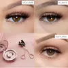 Falska ögonfransar 3 par magnetiska vattentäta eyeliner och pincett Makeup Eyelash Set Gift 230801