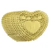 Servet 100 Vellen Bakpapier Hartvorm Kleedjes Lade Decoratieve Mini Valentine Gold Lace Trim Valentijnsdag Placemat