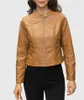 Vestes classiques en cuir FASHIONSPARK pour femmes Faux moto Slim-Fit Moto Biker Coat Short Léger Vegan Pleather PU Jacket