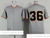 Vintage Movie Baseball Wears Jersey 35 Brandon Crawford 36 Gaylord Perry 40 Madison Bumgarner Willie McCovey Johnny Cueto 1962 Blank Jerseys Men Women Size S--XXXL