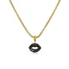 Chains HECHENG Trendy -Sexy Red Lips Necklace Ladies Enamel Jewelry Sexy Style Gold Color Chain Necklacs For Party Gifts