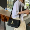 Canvas Tas Mannen en Vrouwen Hetzelfde Eenvoudige Mid-Ancient Vintage Crossbody Schoudertas 100% Katoen Canvas Messenger Vierkante Zakken