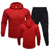 Designerskie spodnie z kapturem Zestaw dresowy Mężczyźni Mężczyzny Bluzy z kapturem Pullover Blue Blue Jogger Casual Suit Casual Men Ubrania 253c