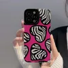 Случаи мобильного телефона модная любовь сердце Zebra Pattern Chace для iPhone 14 11 13 12 Pro XS Max 7 8 плюс X XR SE защита от животных.